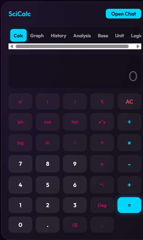 SciCalc Scientific Calculator